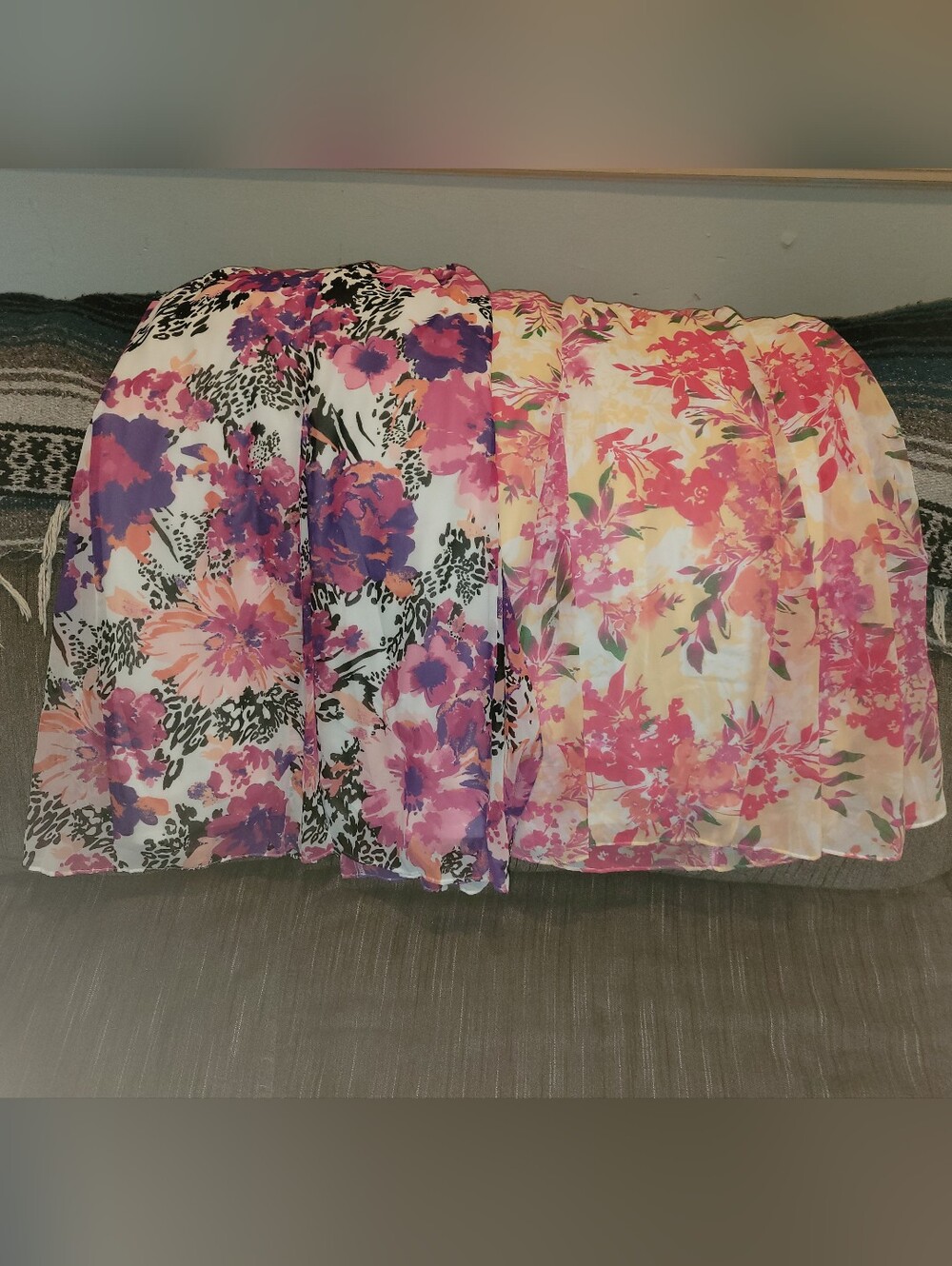 NWT Lot Of Two Size 2X Laura Scott Woman Lined Floral Skirts Mid Calf